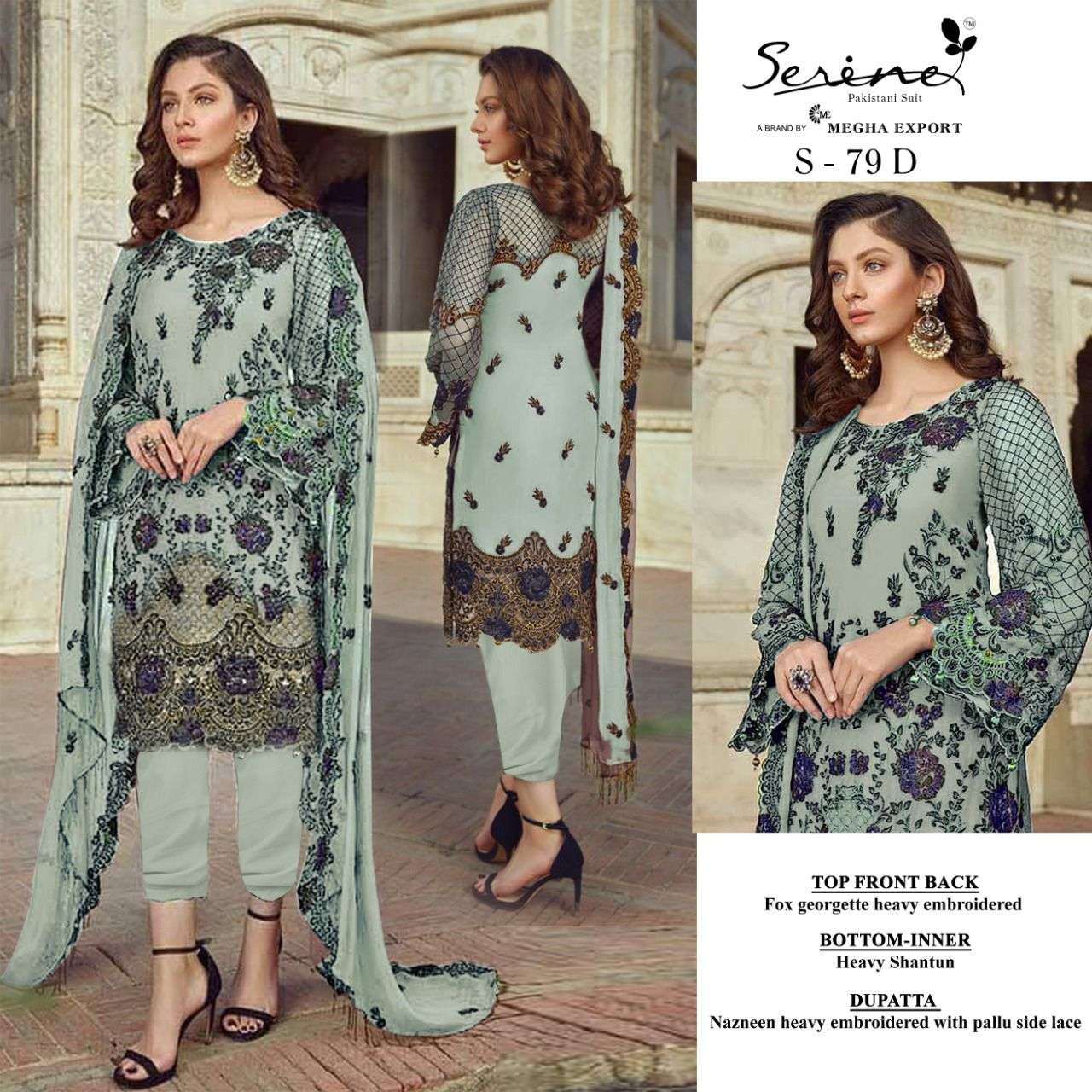 Serene S 79 Catalog Georgette Pakistani Salwar Suits Wholesale