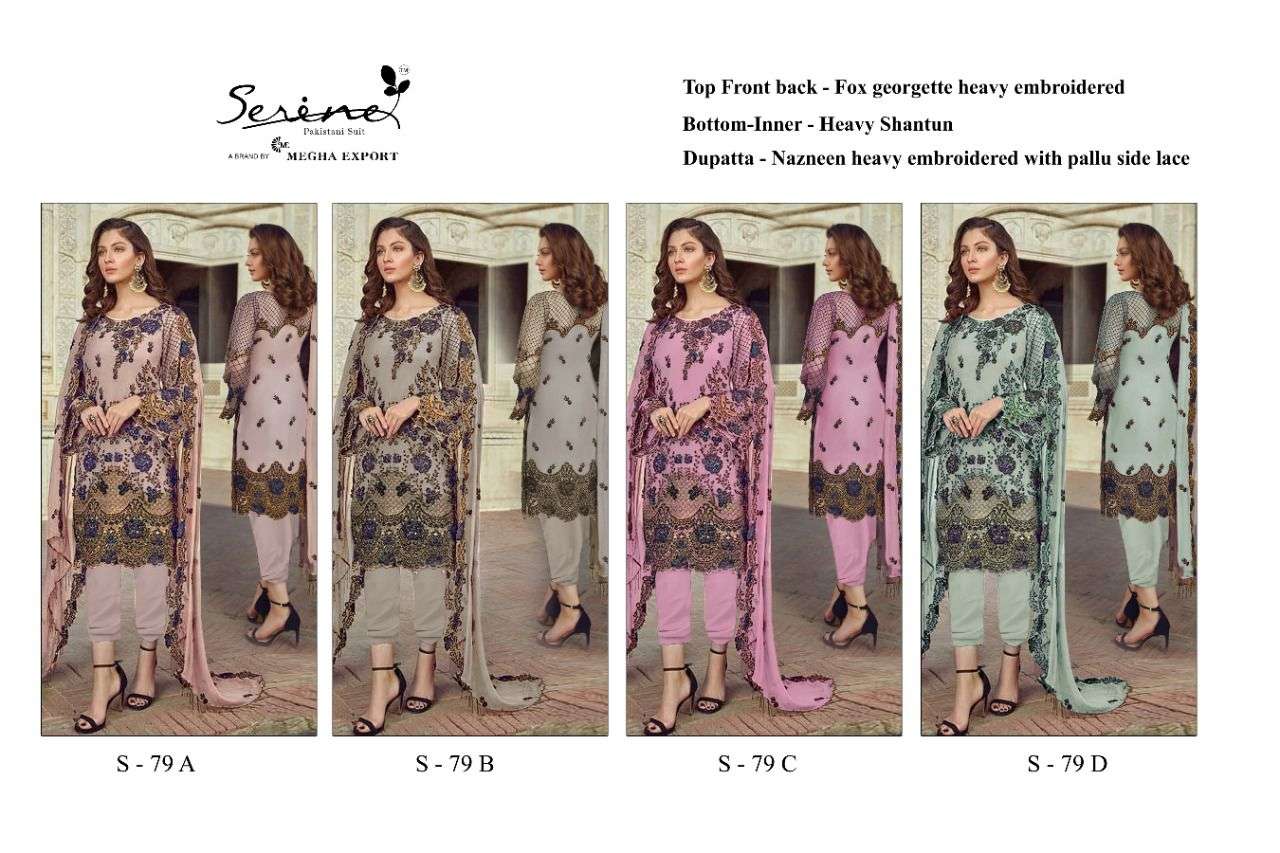 Serene S 79 Catalog Georgette Pakistani Salwar Suits Wholesale