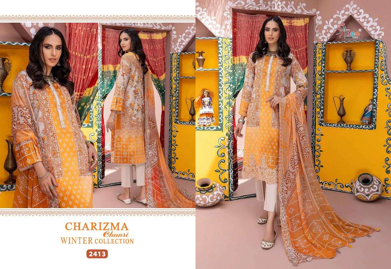 Shree Charizma Chunri Winter Collection Catalog Pashmina Pakistani Salwar Suits Wholesale