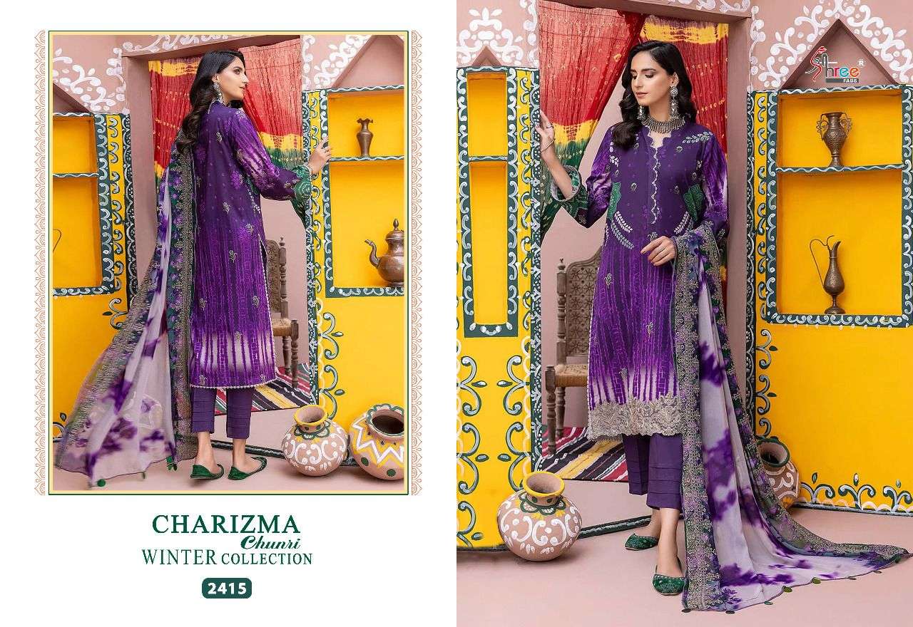 Shree Charizma Chunri Winter Collection Catalog Pashmina Pakistani Salwar Suits Wholesale