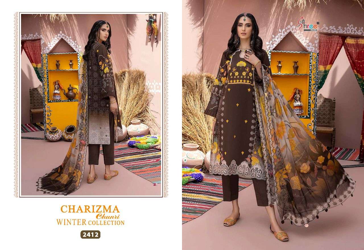 Shree Charizma Chunri Winter Collection Catalog Pashmina Pakistani Salwar Suits Wholesale