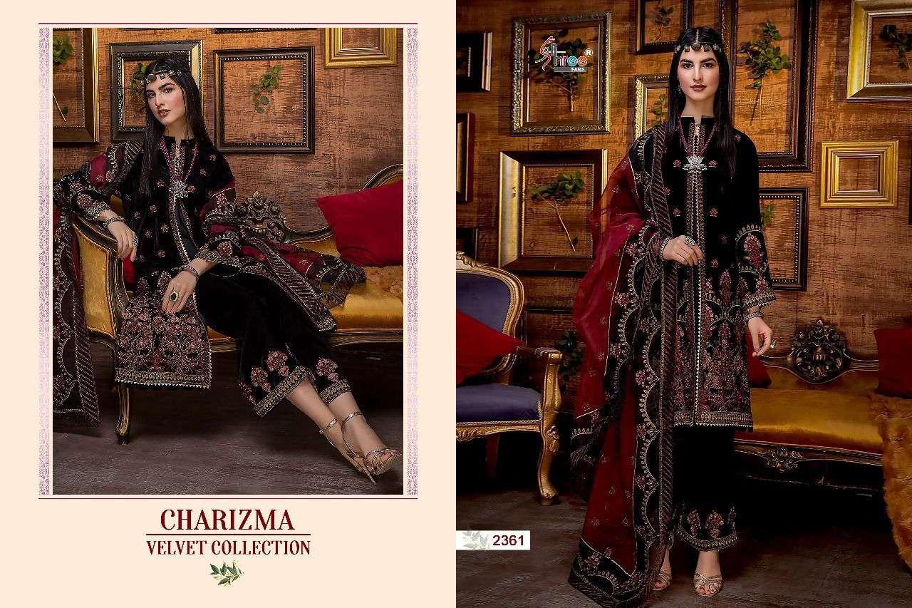 Shree Charizma Velvet Collection Catalog Pakistani Salwar Suits Wholesale
