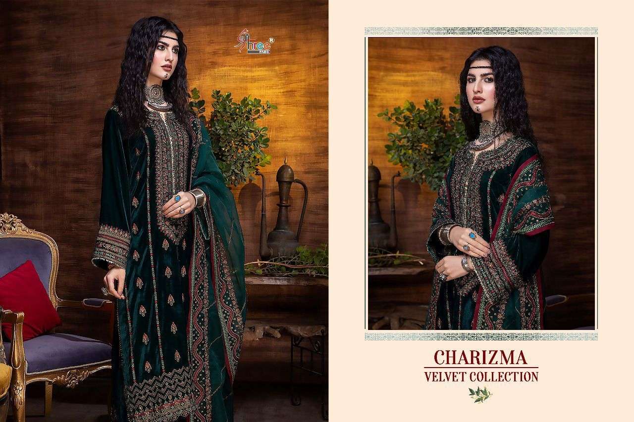 Shree Charizma Velvet Collection Catalog Pakistani Salwar Suits Wholesale