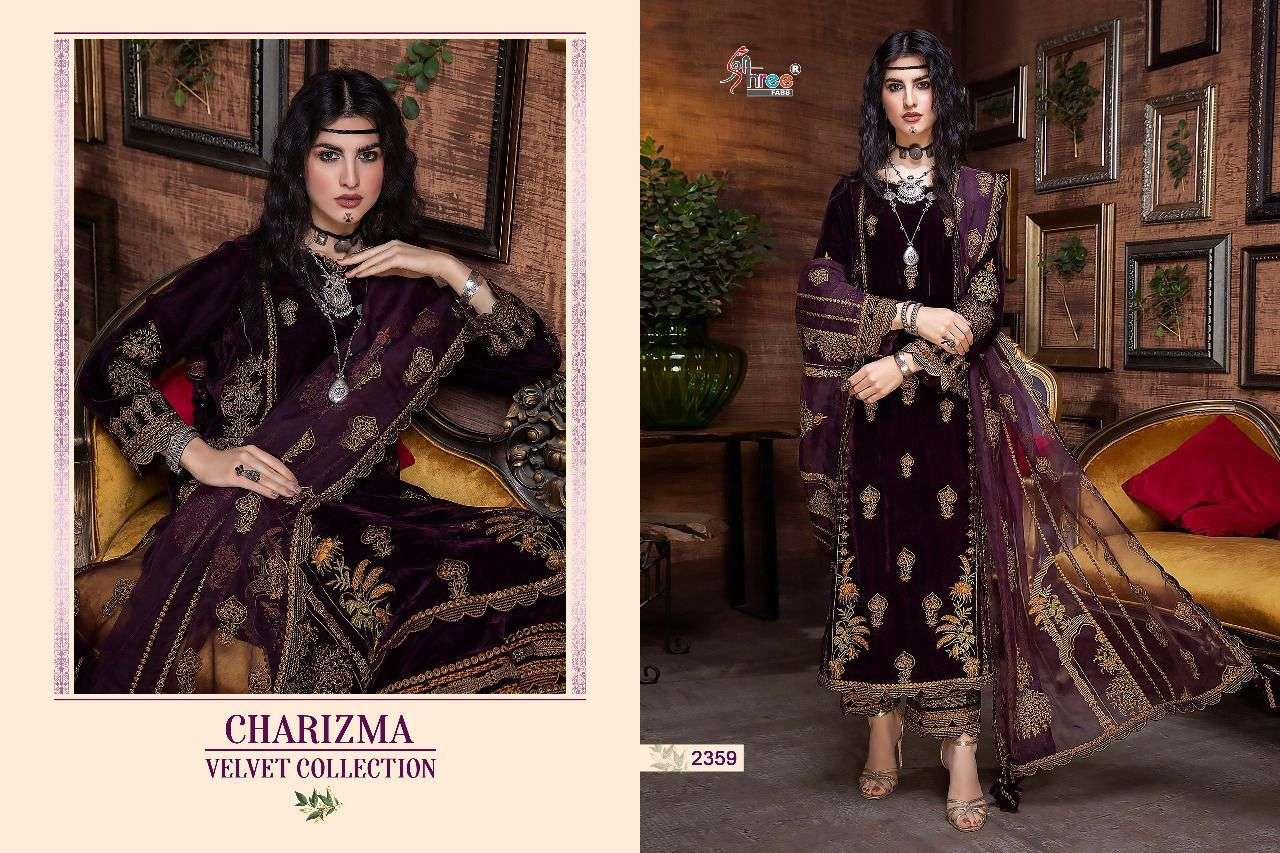 Shree Charizma Velvet Collection Catalog Pakistani Salwar Suits Wholesale
