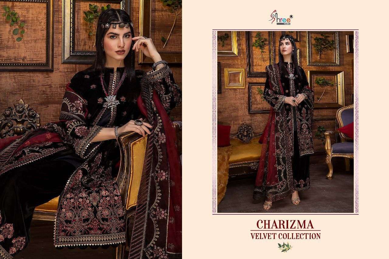 Shree Charizma Velvet Collection Catalog Pakistani Salwar Suits Wholesale