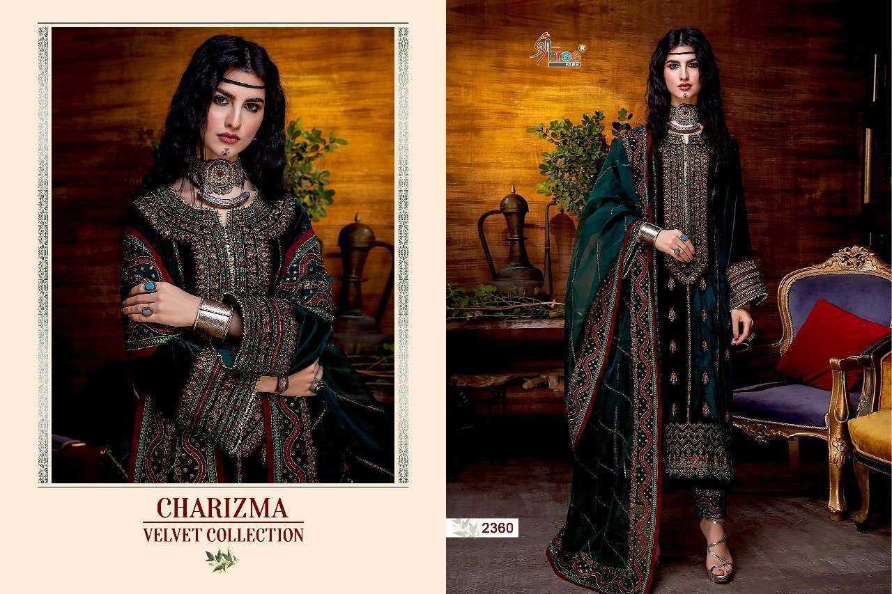 Shree Charizma Velvet Collection Catalog Pakistani Salwar Suits Wholesale