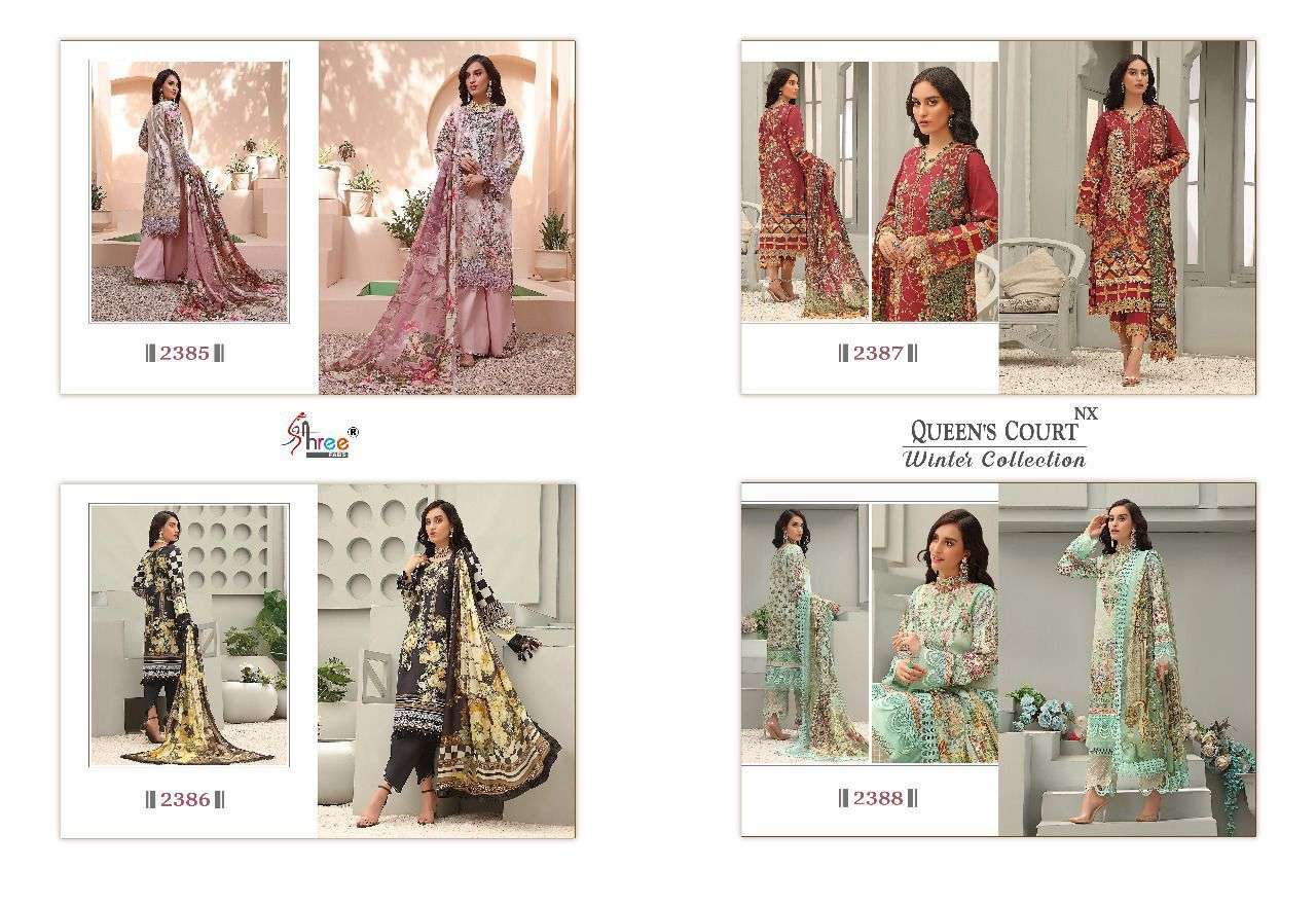 Shree Queens Court Nx Winter Collection Catalog Pashmina Pakistani Salwar Suits Wholesale