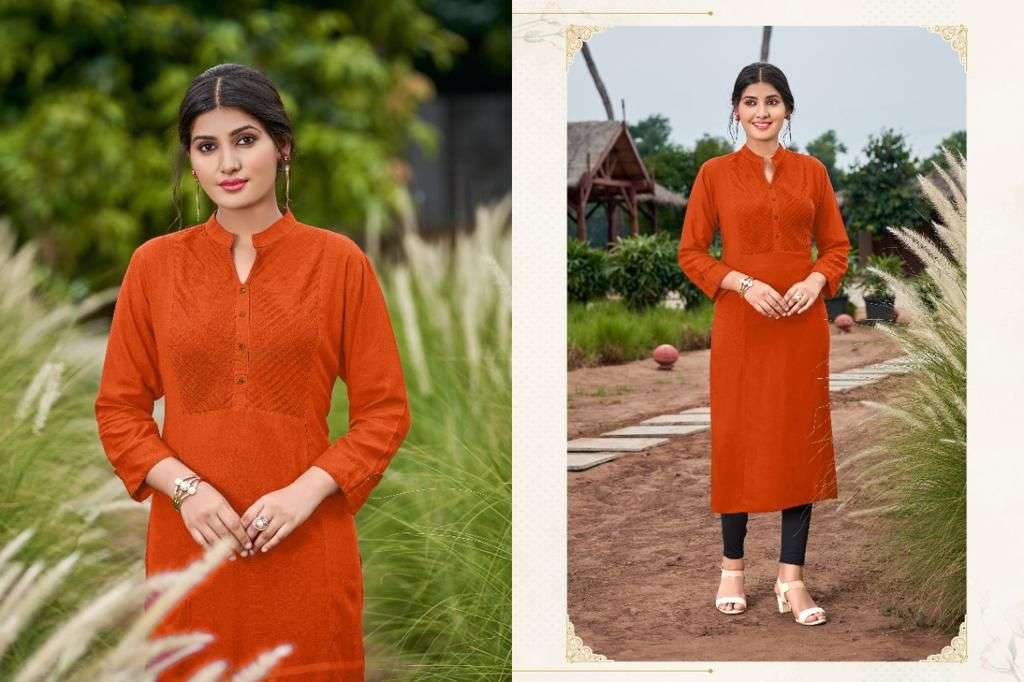 Smit Creation Pintex Catalog Ethnic Wear Rayon Designer Kurtis Wholesale