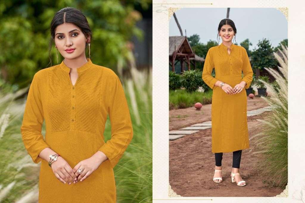 Smit Creation Pintex Catalog Ethnic Wear Rayon Designer Kurtis Wholesale