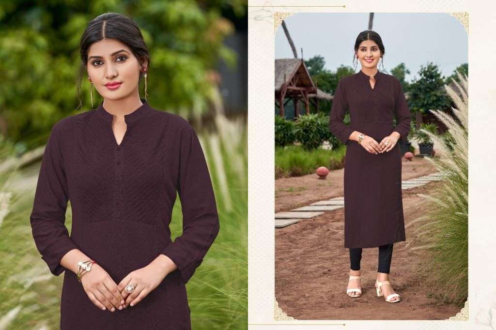 Smit Creation Pintex Catalog Ethnic Wear Rayon Designer Kurtis Wholesale