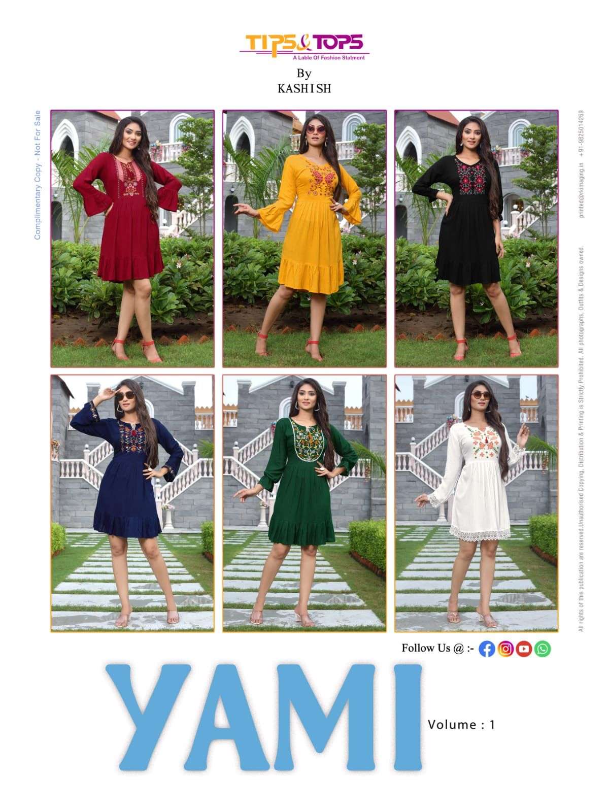 Tips & Tops Yami Catalog Embroidery Extraordinary Fancy Tops For Women