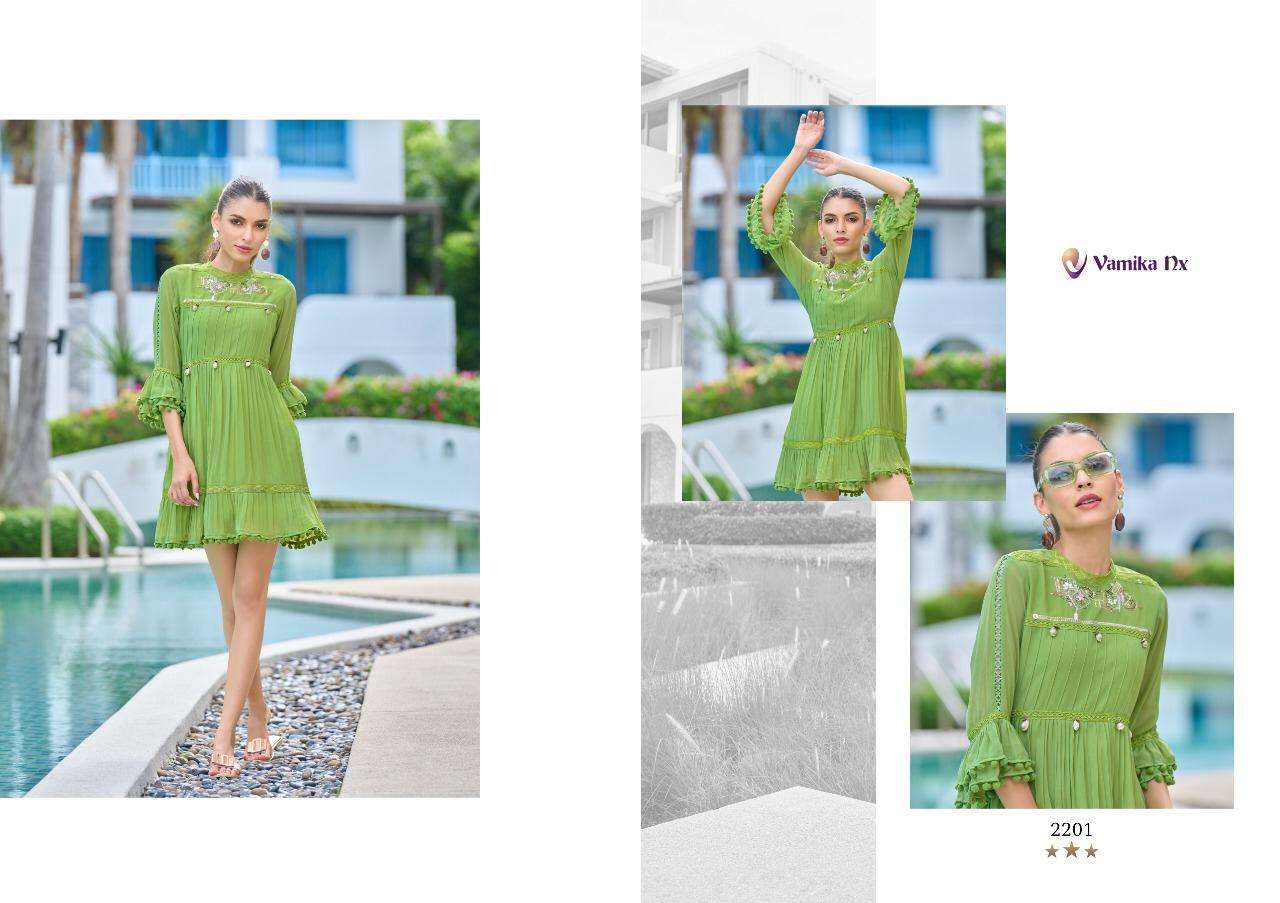 Vamika Nx Tunic Vol 1 Catalog Designer Wear Short Tops Wholesale