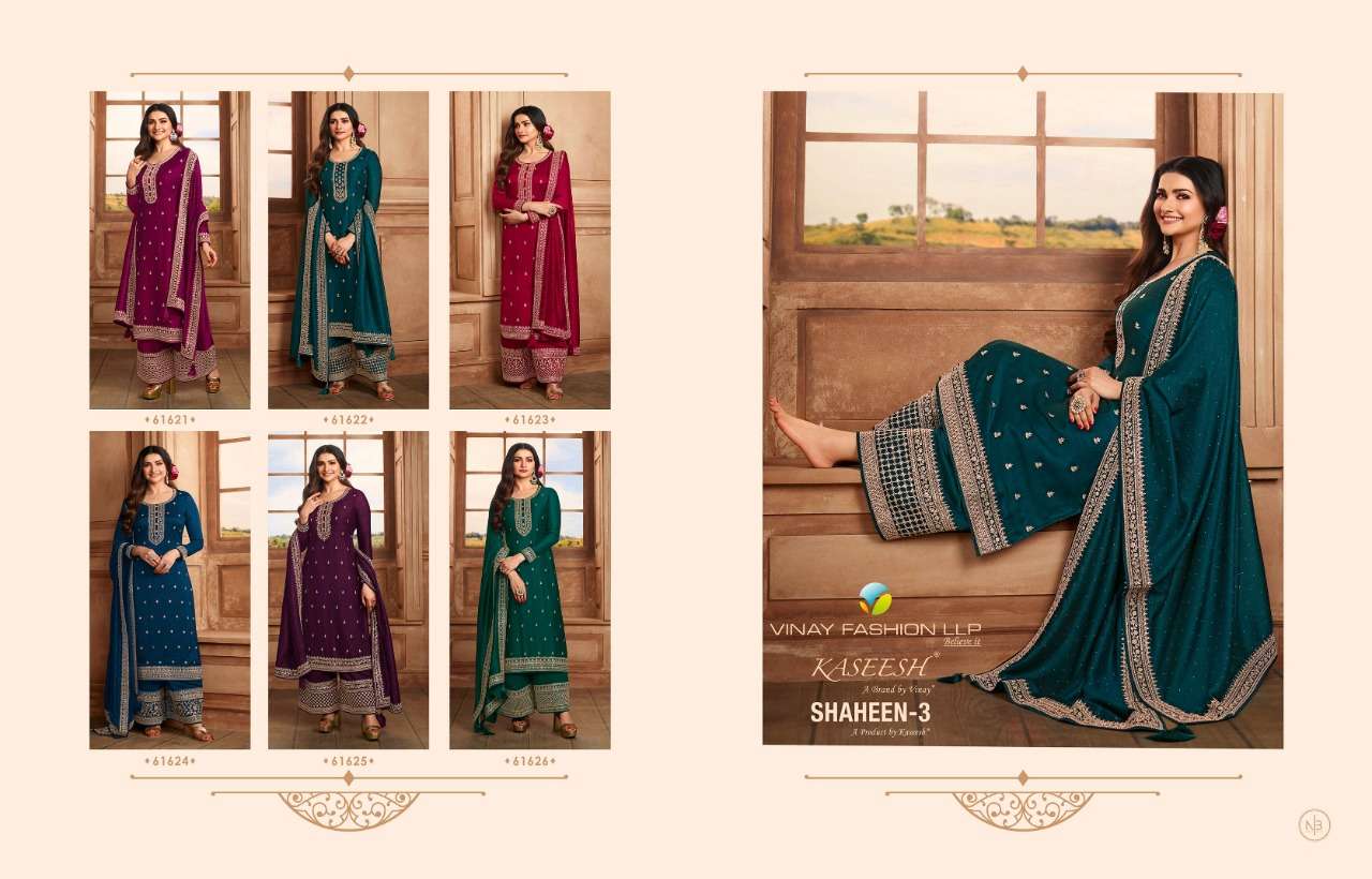 Vinay Kaseesh Shaheen Vol 3 Catalog Designer Wear Salwar Suits Wholesale