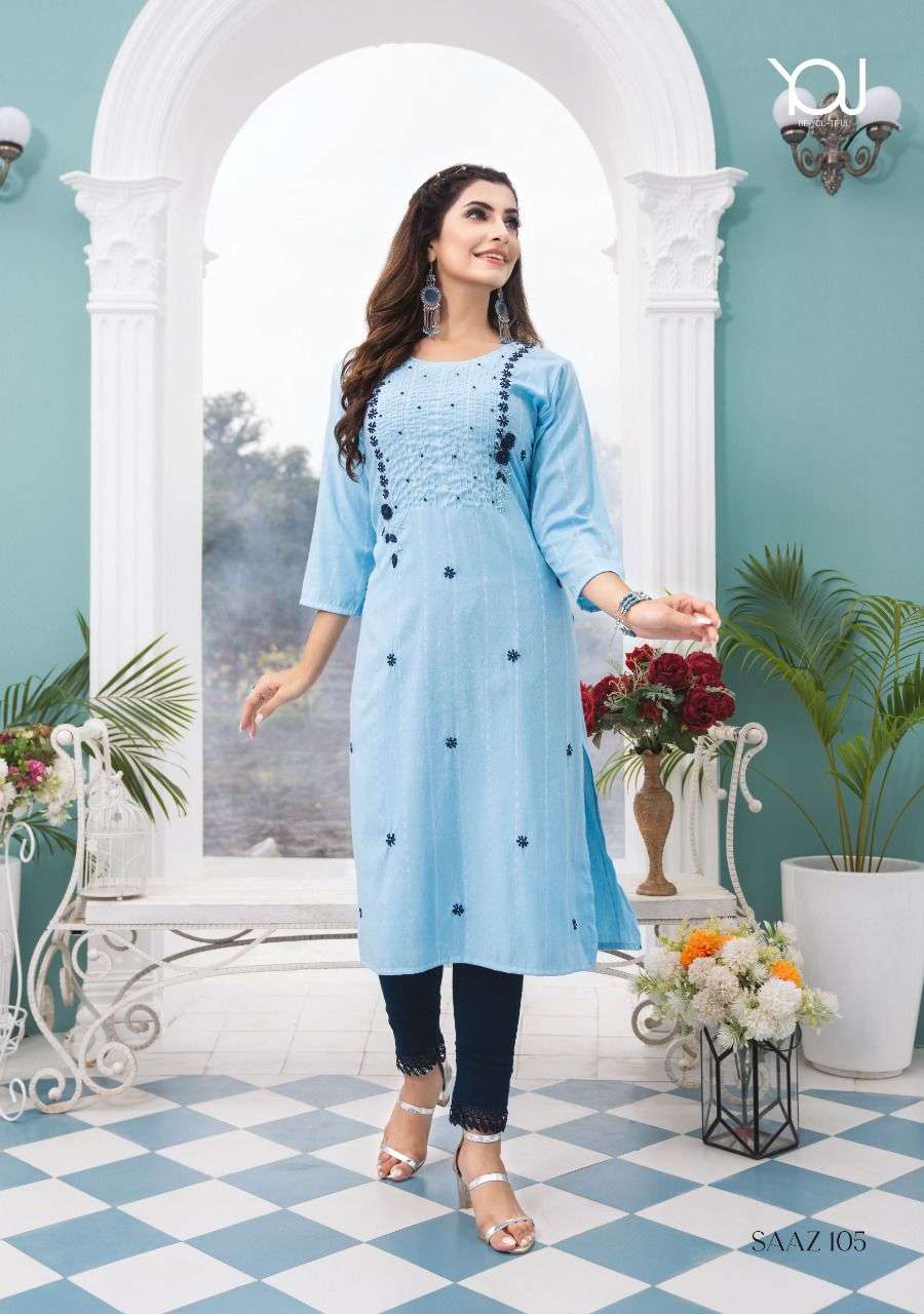 Wanna Saaz Vol 2 Catalog Fancy Embroidery Kurti With Bottom Wholesale