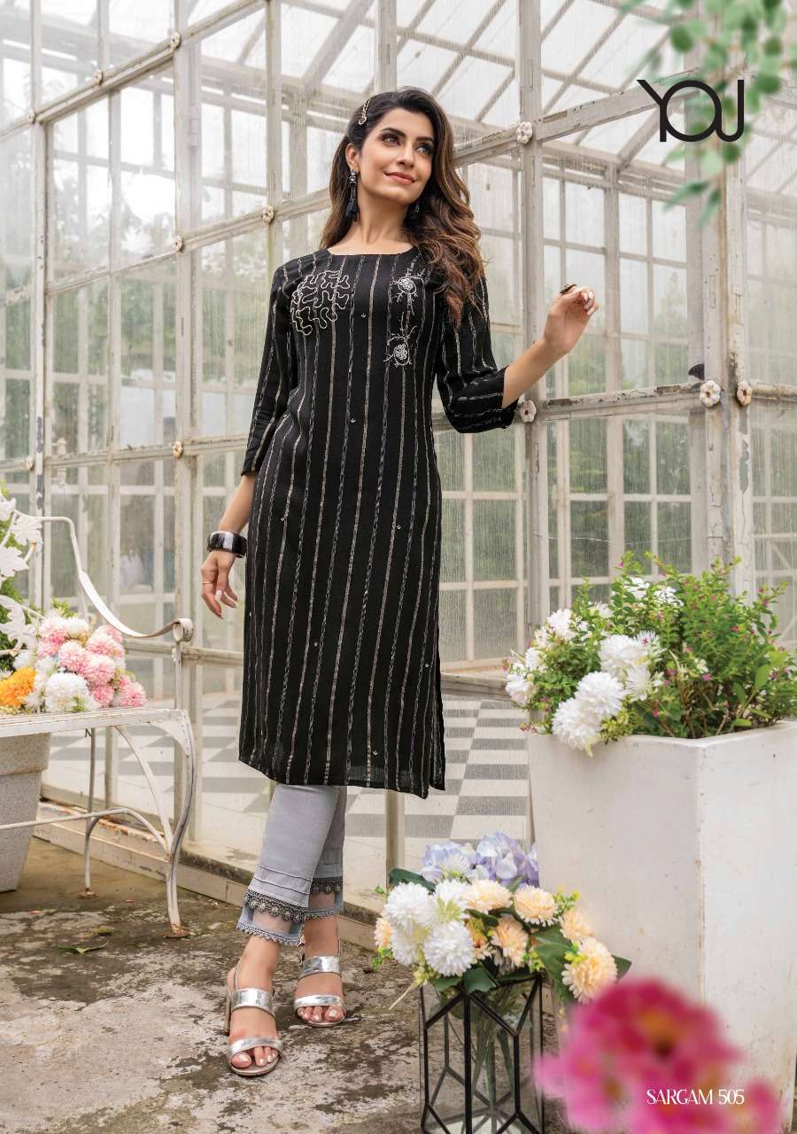 Wanna Sargam Vol 5 Catalog Heavy Viscose Rayon Kurti With Bottom Wholesale