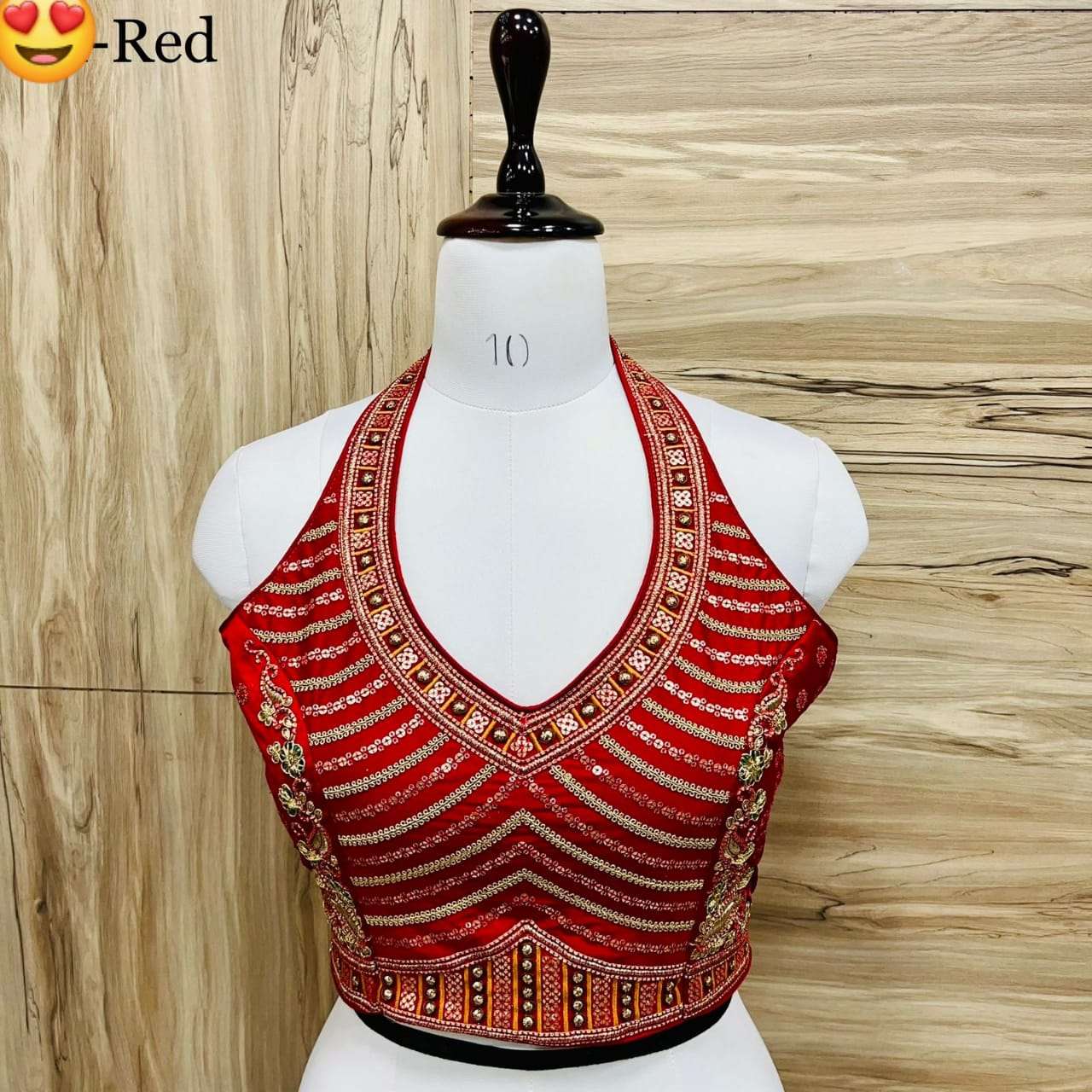 Western Look halter Neck Codding Sequence With Multy Thread Blouse Wholesale