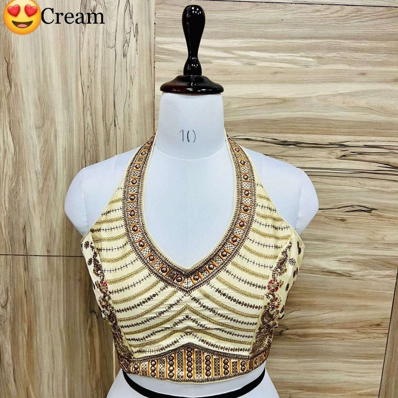 Western Look halter Neck Codding Sequence With Multy Thread Blouse Wholesale