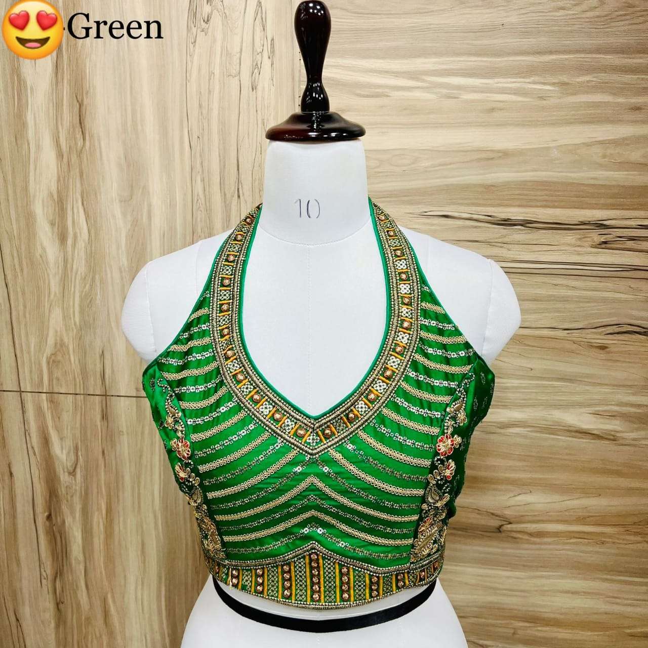 Western Look halter Neck Codding Sequence With Multy Thread Blouse Wholesale