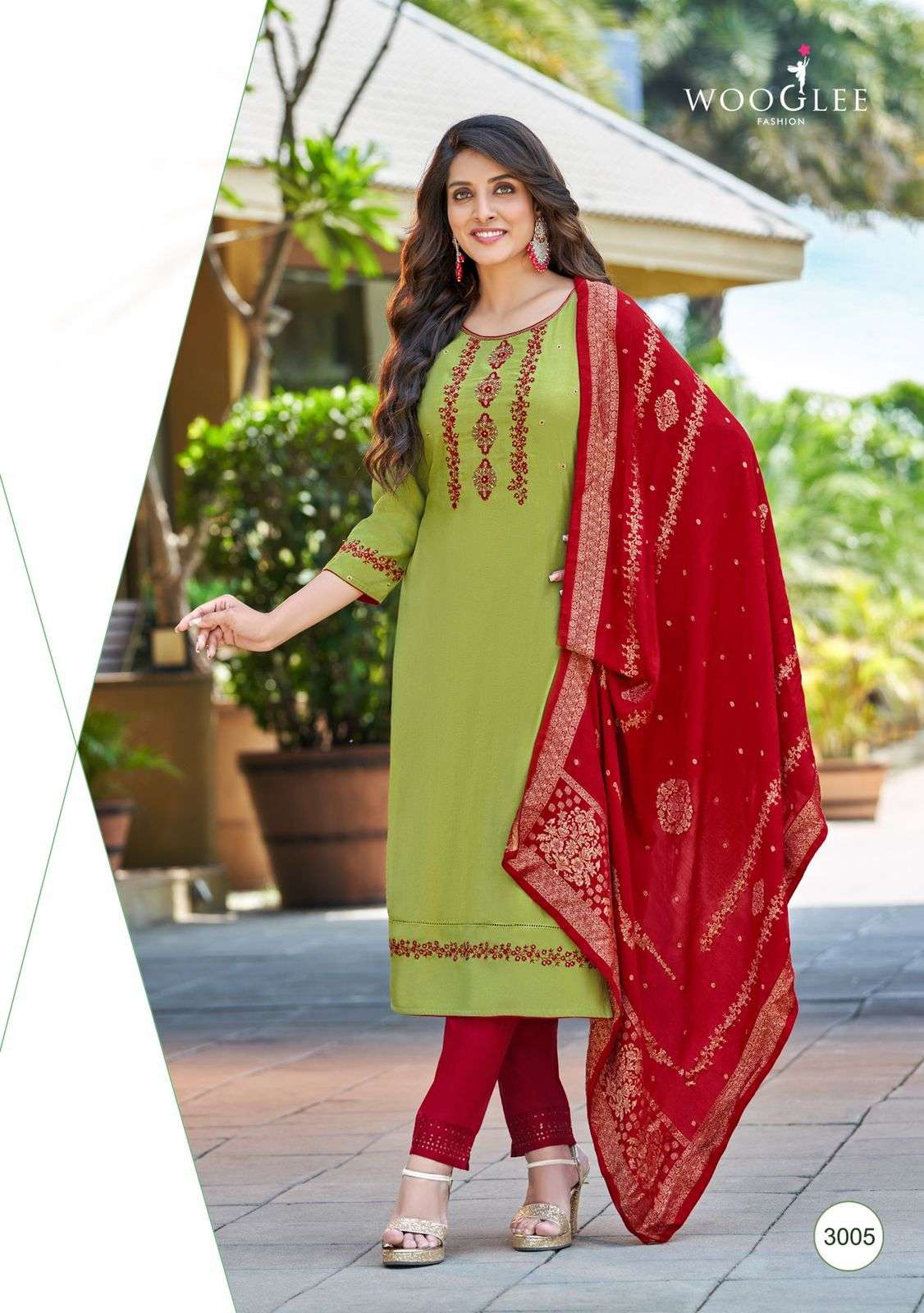 Wooglee Madhurya Catalog Party Wear Ready Made Dress Materials Wholesale