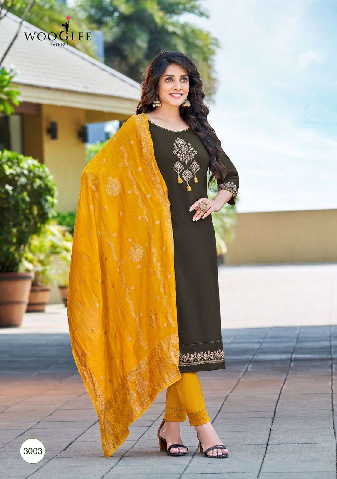 Wooglee Madhurya Catalog Party Wear Ready Made Dress Materials Wholesale