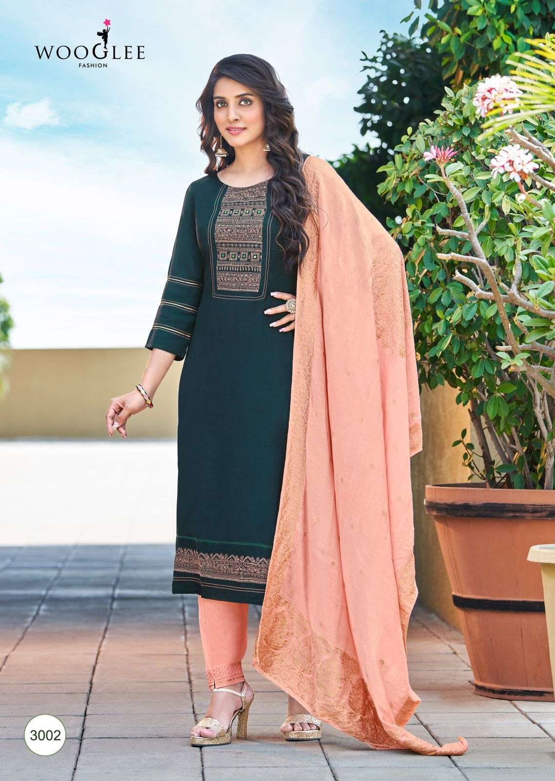 Wooglee Madhurya Catalog Party Wear Ready Made Dress Materials Wholesale