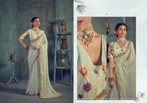 Ynf Kadhuwa Catalog Fancy Wear Georgette Wholesale Sarees