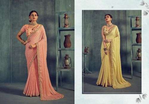 Ynf Kadhuwa Catalog Fancy Wear Georgette Wholesale Sarees