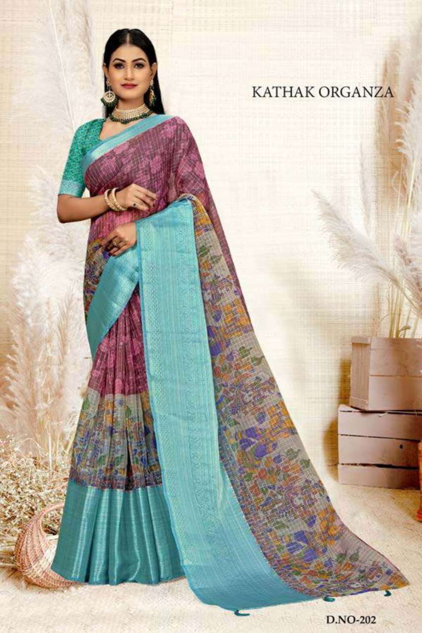 Ynf Kathak Organza Catalog Designer Sarees Wholesale