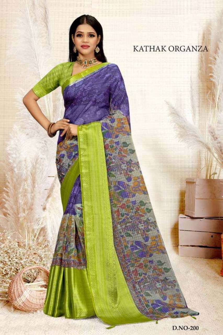 Ynf Kathak Organza Catalog Designer Sarees Wholesale