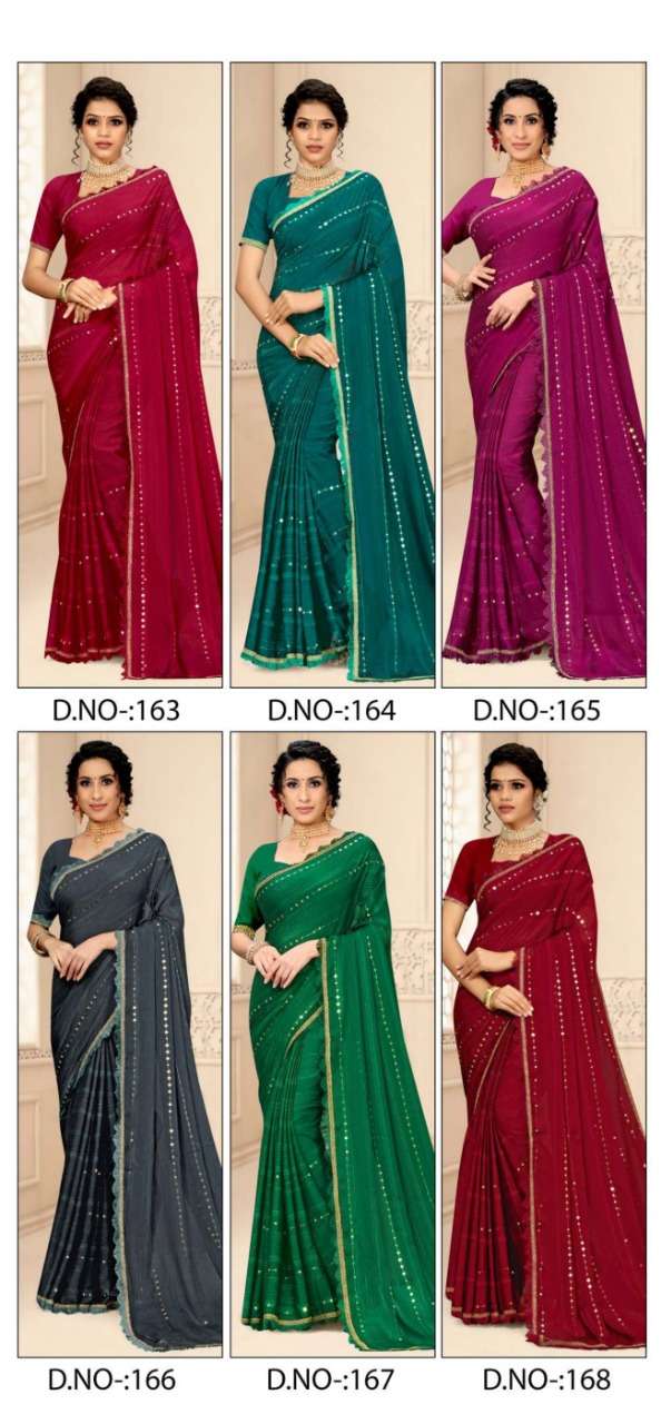 Ynf Navyasa Sequence Catalog Georgette Fabric Sarees Wholesale