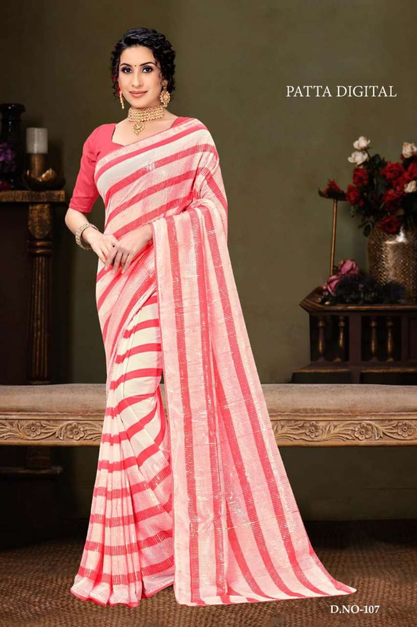 Ynf Patta Digital Catalog Fancy Wear Weightless Georgette Sarees Wholesale