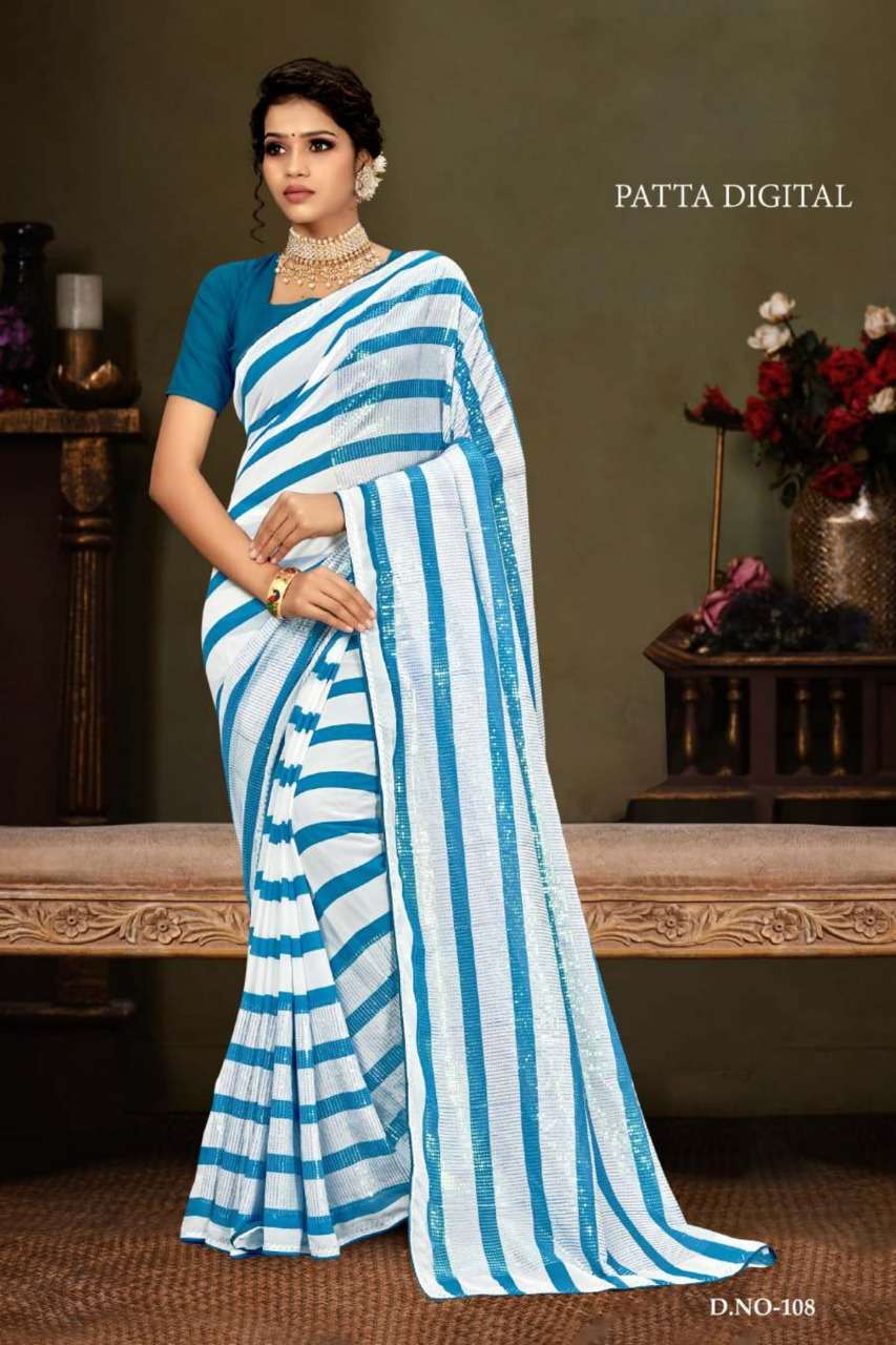 Ynf Patta Digital Catalog Fancy Wear Weightless Georgette Sarees Wholesale
