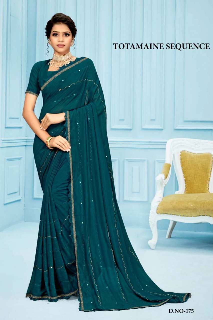 Ynf Totamaine Sequence Catalog Zari Georgette Fabric Sarees Wholesale