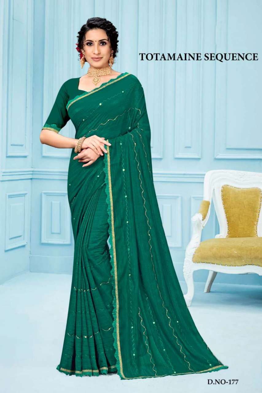 Ynf Totamaine Sequence Catalog Zari Georgette Fabric Sarees Wholesale