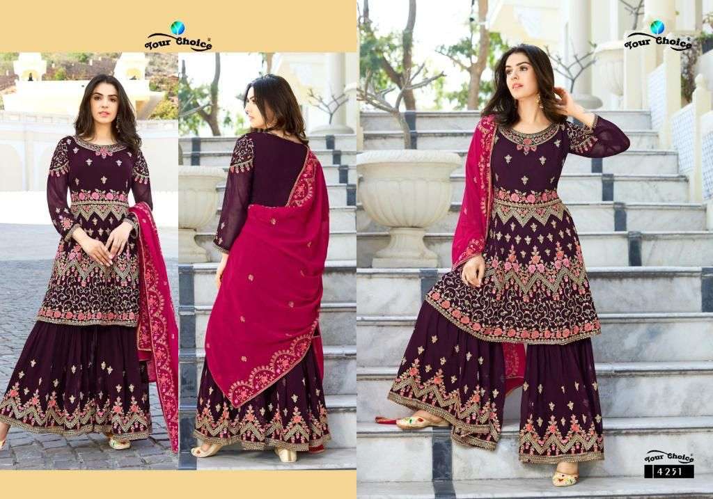 Your Choice Zaira Catalog Heavy Embroidery Pakistani Salwar Suits Wholesale