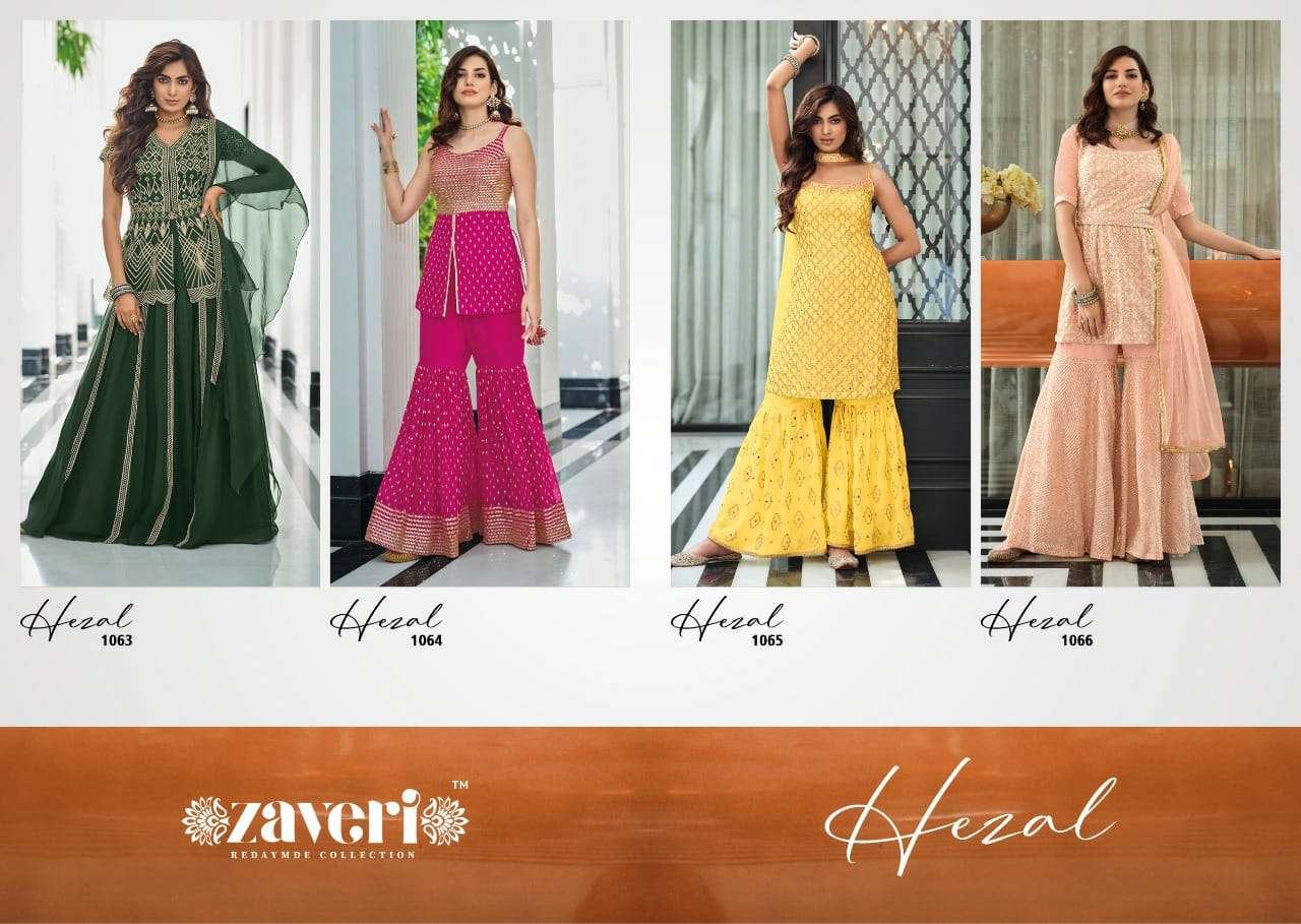 Zaveri Hezal Catalog Exclusive Designer Wear Ready Made Salwar Suits Wholesale