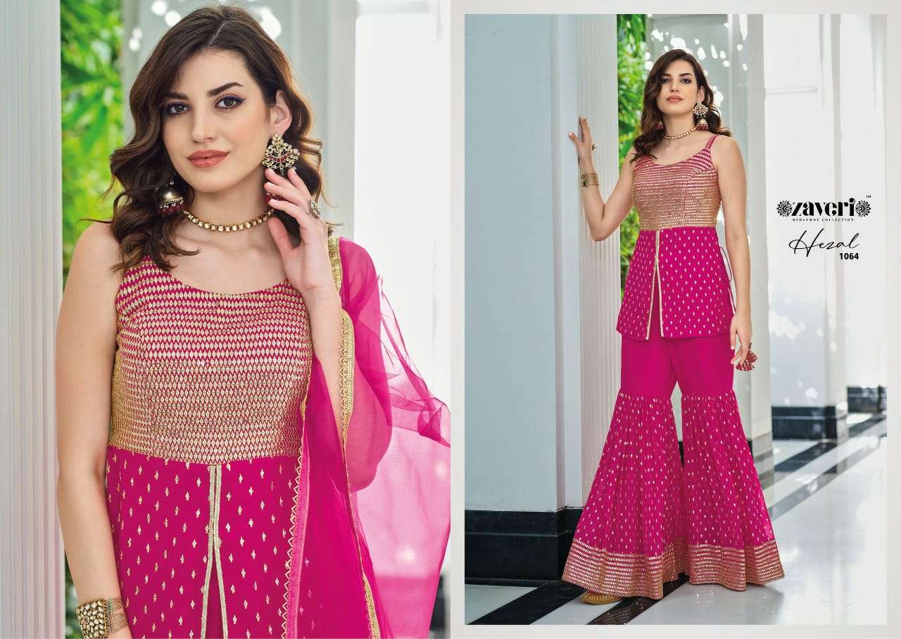 Zaveri Hezal Catalog Exclusive Designer Wear Ready Made Salwar Suits Wholesale