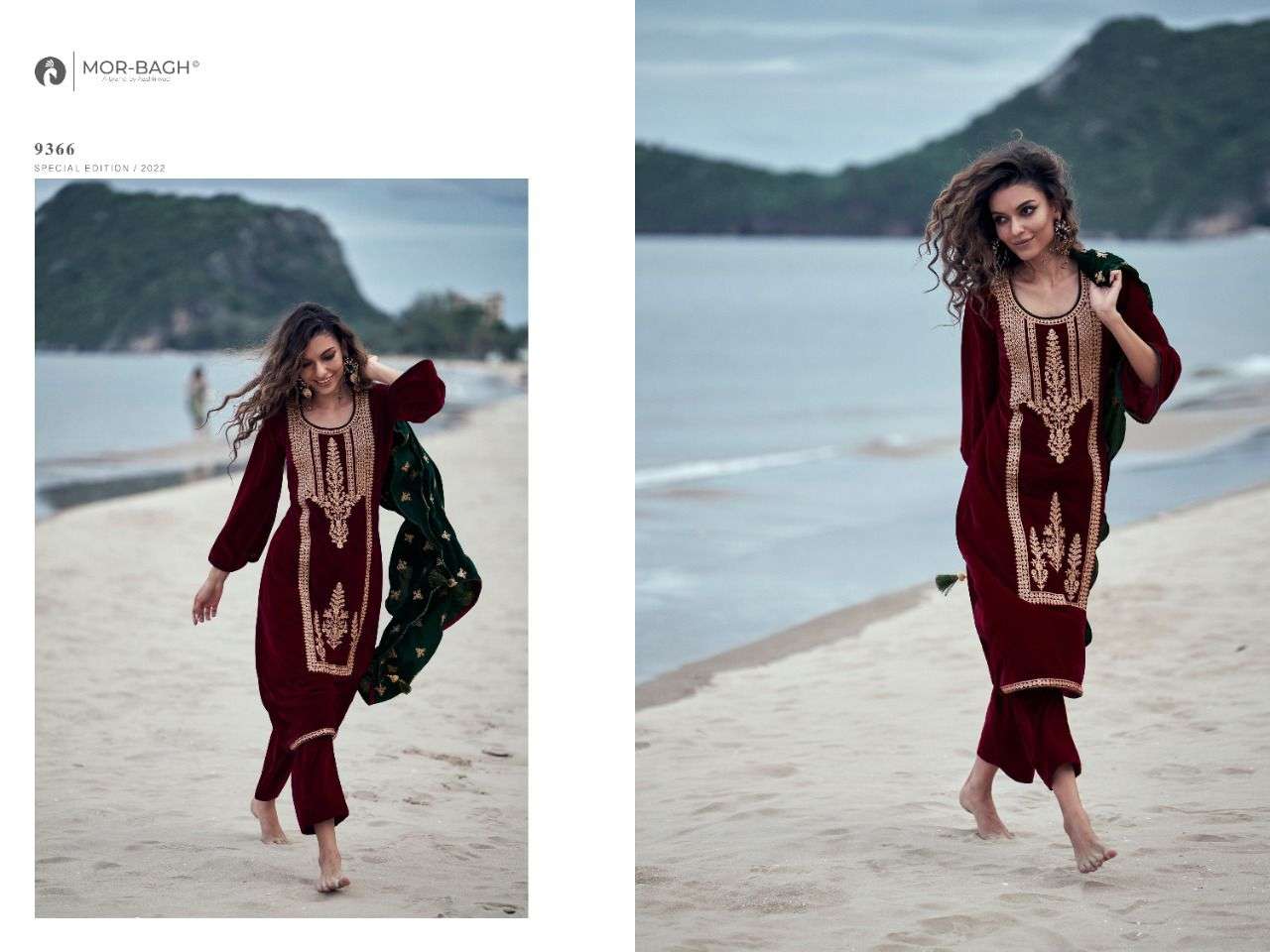 Aashirwad Mor Bagh Waves Catalog Pure Velvet Salwar Suits Wholesale