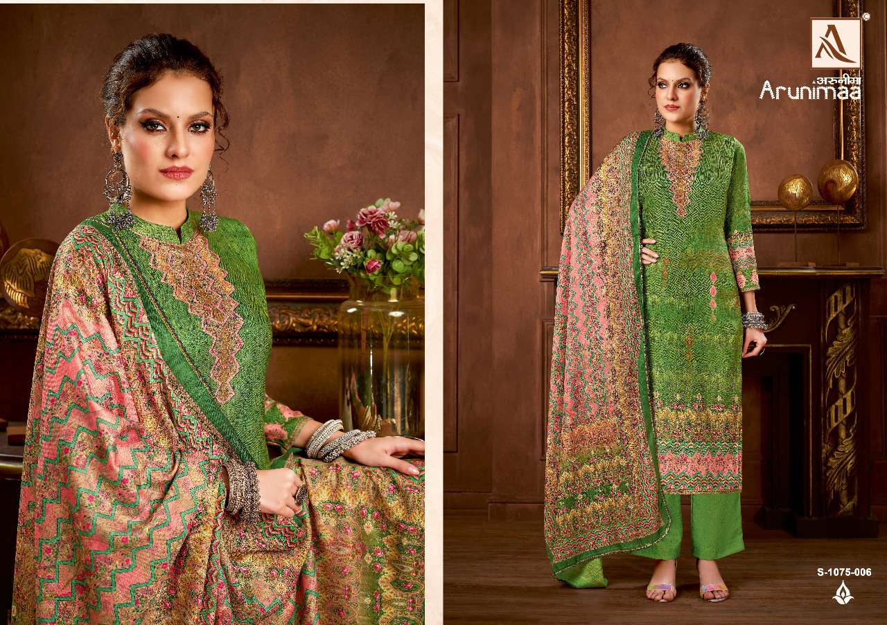 Alok Arunimaa Catalog Designer Wear Pashmina Dress Materials Wholesale