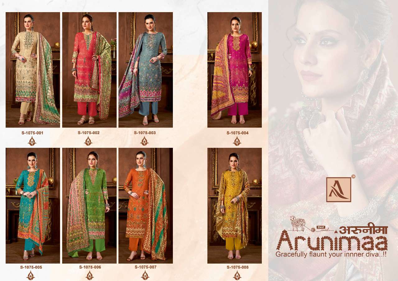 Alok Arunimaa Catalog Designer Wear Pashmina Dress Materials Wholesale