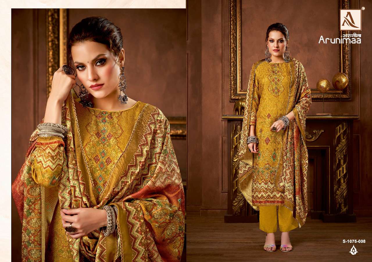 Alok Arunimaa Catalog Designer Wear Pashmina Dress Materials Wholesale