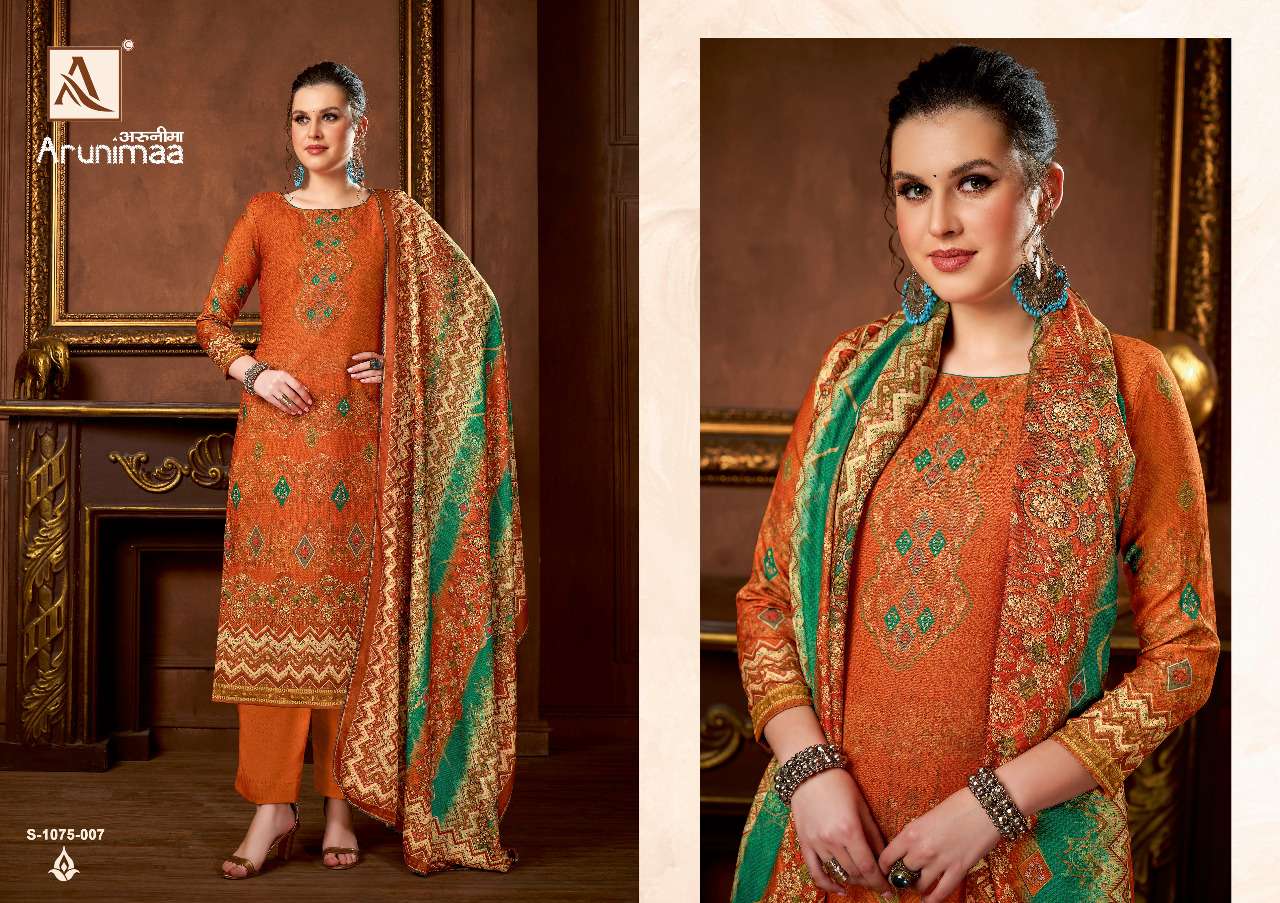Alok Arunimaa Catalog Designer Wear Pashmina Dress Materials Wholesale