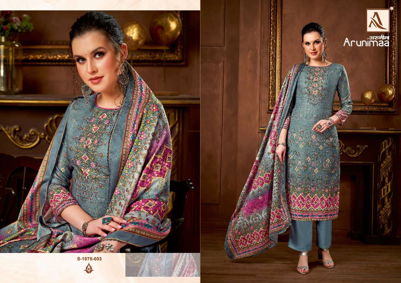 Alok Arunimaa Catalog Designer Wear Pashmina Dress Materials Wholesale