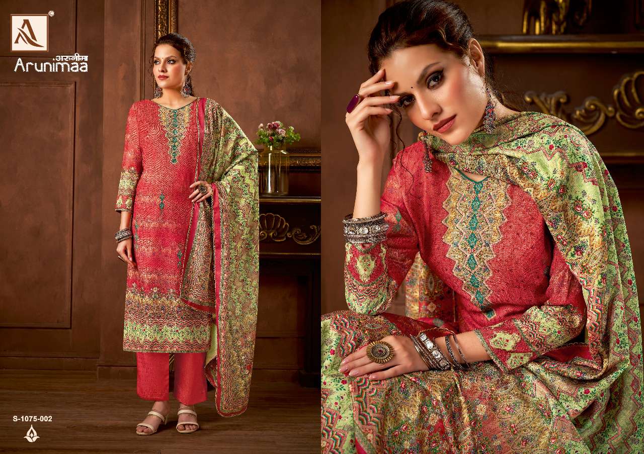 Alok Arunimaa Catalog Designer Wear Pashmina Dress Materials Wholesale