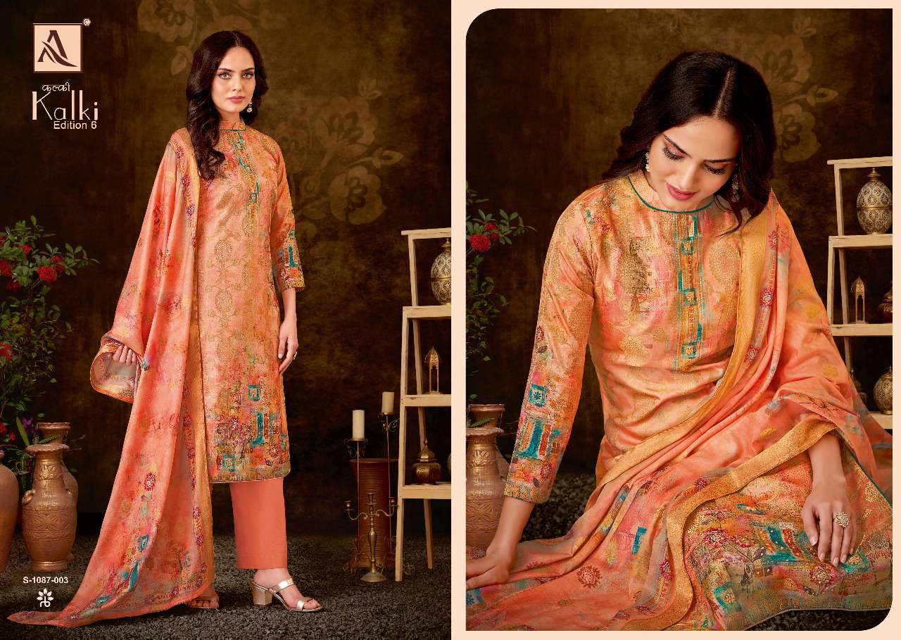 Alok Kalki Edition Vol 6 Catalog Regular Wear Dress Materials Wholesale