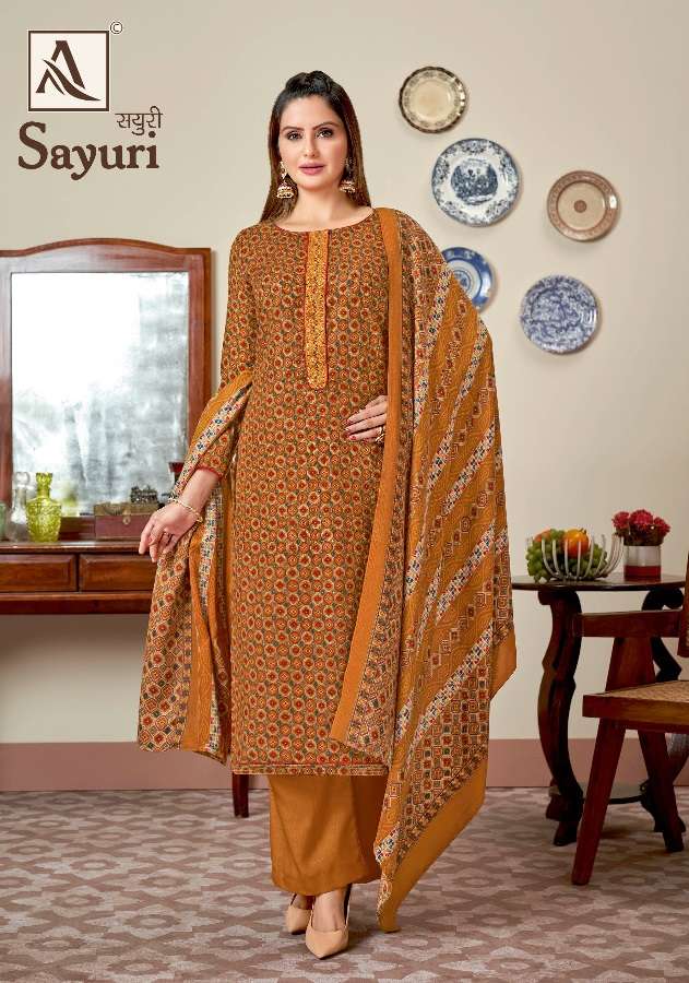 Alok Sayuri Catalog Pure Pashmina Dress Materials Wholesale
