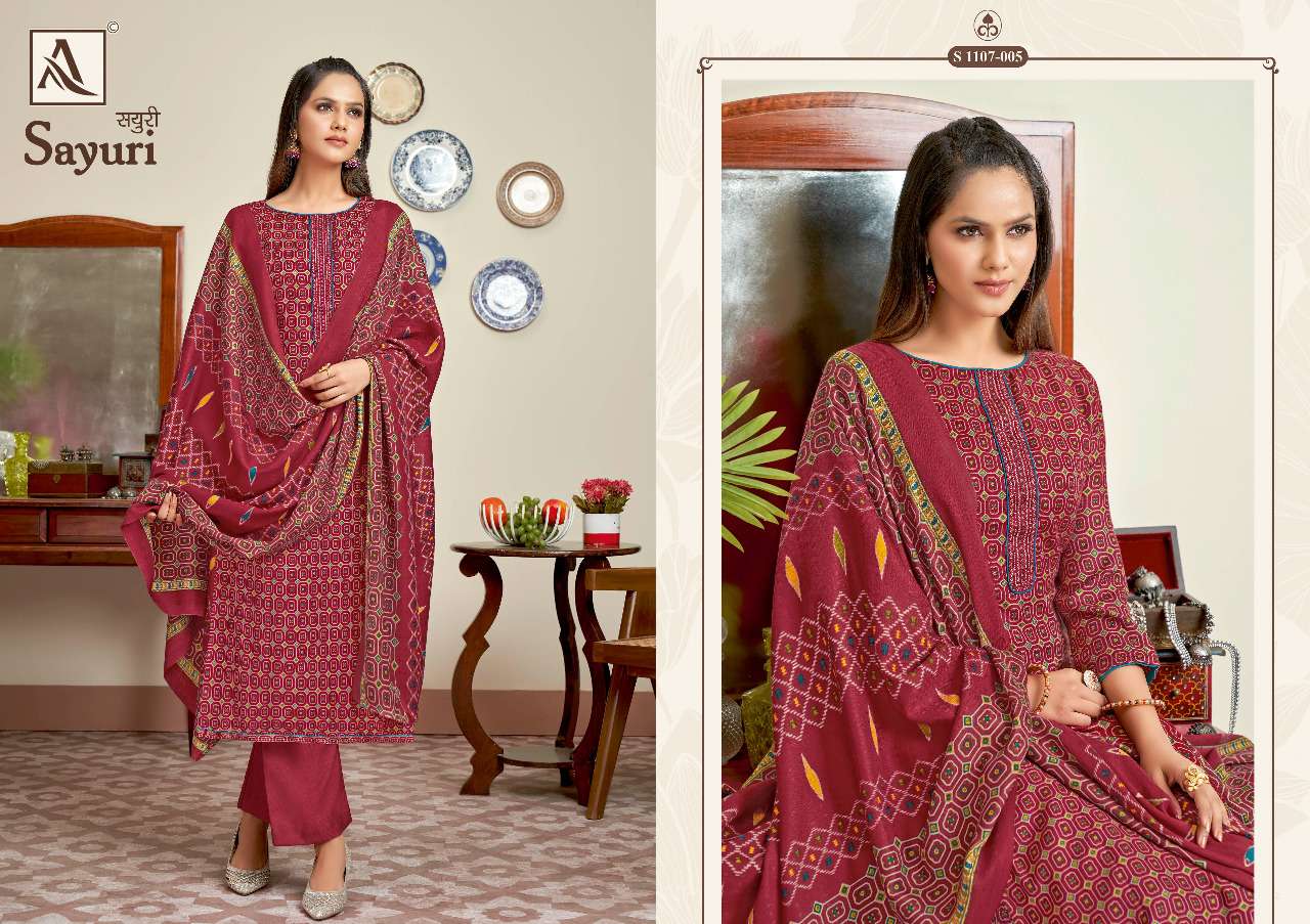 Alok Sayuri Catalog Pure Pashmina Dress Materials Wholesale
