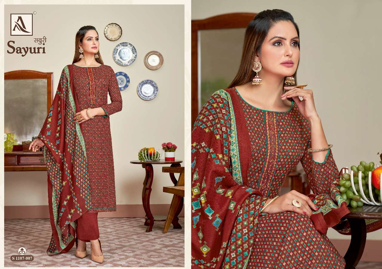 Alok Sayuri Catalog Pure Pashmina Dress Materials Wholesale