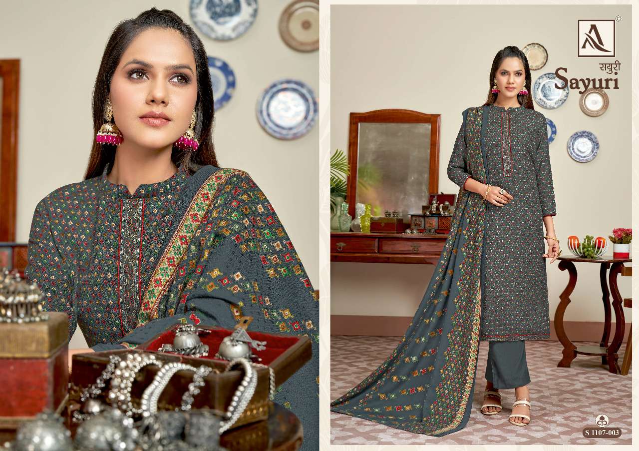 Alok Sayuri Catalog Pure Pashmina Dress Materials Wholesale