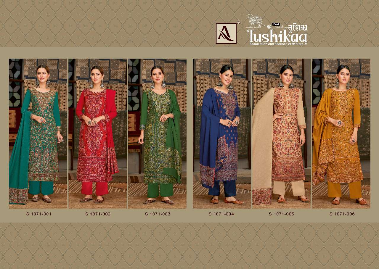 Alok Tushikaa Vol 2 Catalog Pure Pashmina Dress Materials Wholesale